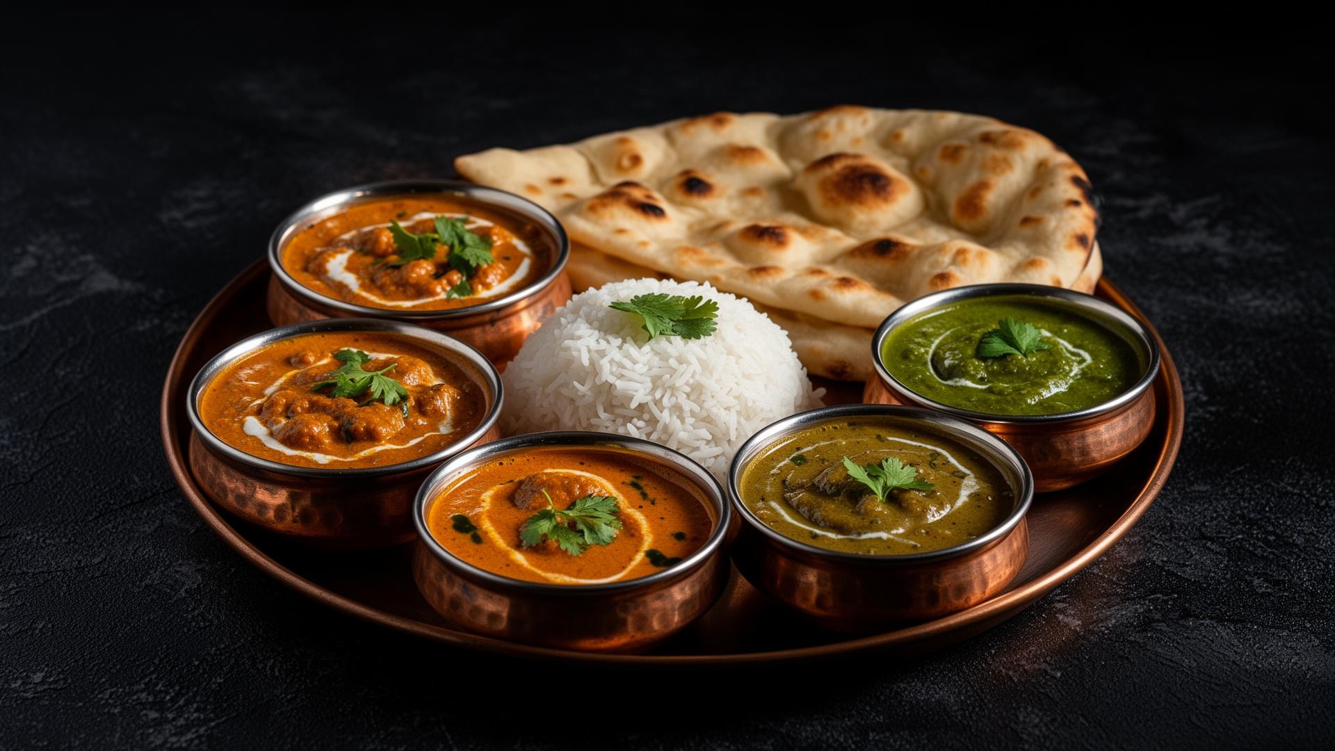 Indian thali at Veda